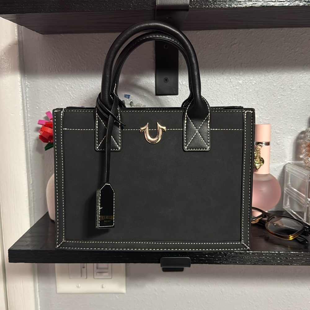 Black true religion tote